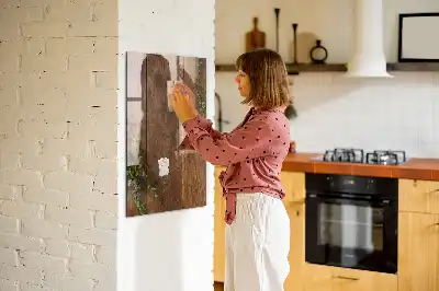 Tablă de desenat magnetică din lemn rustic