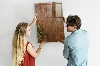 Tablă de desenat magnetică din lemn rustic