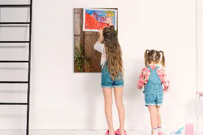 Tablă de desenat magnetică din lemn rustic