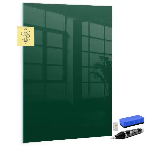 Tablă magnetică pentru scris verde sticlă