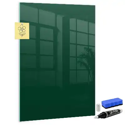 Tablă magnetică pentru scris verde sticlă