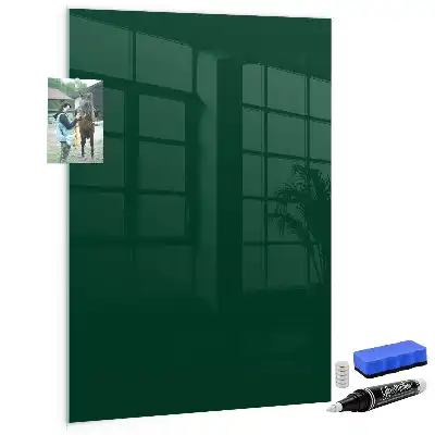 Tablă magnetică pentru scris verde sticlă