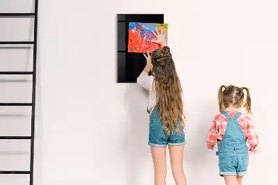 Tablă de desenat magnetică cu ramă de culoare neagră