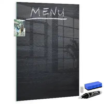 Tablă magnetică pentru scris cu design de panou pentru meniu