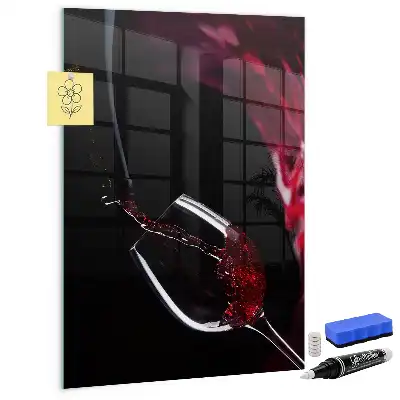 Tablă magnetică pentru scris varianta cu vin vărsat