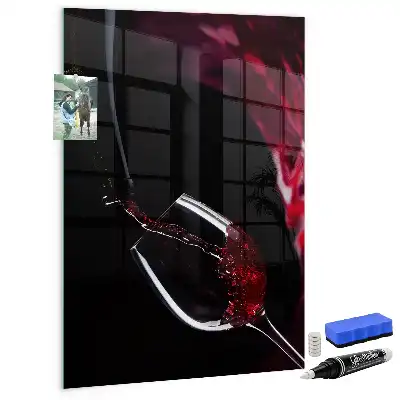 Tablă magnetică pentru scris varianta cu vin vărsat