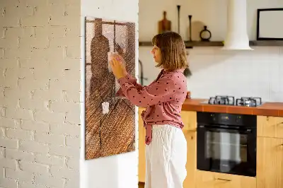 Tablă magnetică pentru scris cu ramă în nuanță caldă de lemn