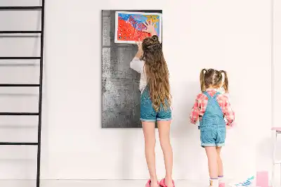 Tablă de desenat magnetică cu aspect de metal zgâriat