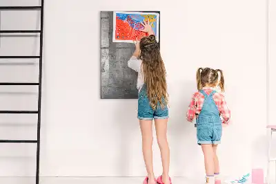 Tablă de desenat magnetică cu aspect de metal zgâriat