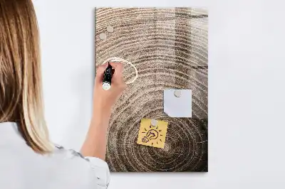Tablă de desenat magnetică model inele de copac