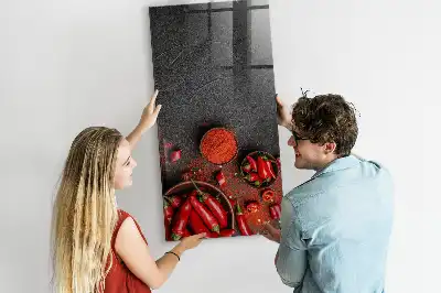 Boia de ardei măcinată cu tablă magnetică pentru scris