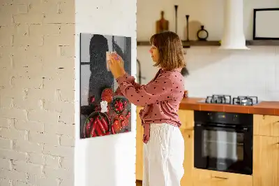 Boia de ardei măcinată cu tablă magnetică pentru scris