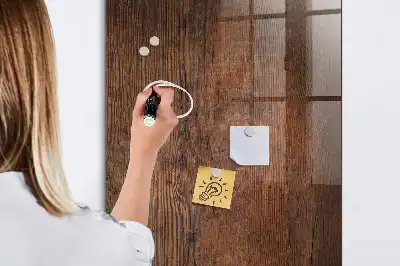 Tablă magnetică pentru scris cu ramă din lemn închis