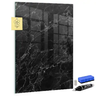 Tablă magnetică pentru scris cu aspect de marmură închisă