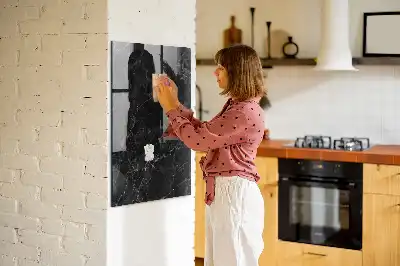 Tablă magnetică pentru scris cu aspect de marmură închisă