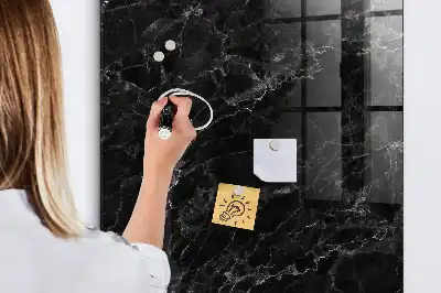 Tablă magnetică pentru scris cu aspect de marmură închisă