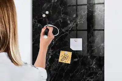 Tablă magnetică pentru scris cu aspect de marmură închisă