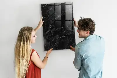 Tablă magnetică pentru scris cu aspect de marmură închisă