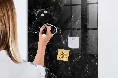 Tablă magnetică pentru scris cu aspect de marmură închisă
