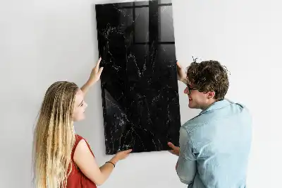 Tablă magnetică pentru scris cu aspect de marmură închisă