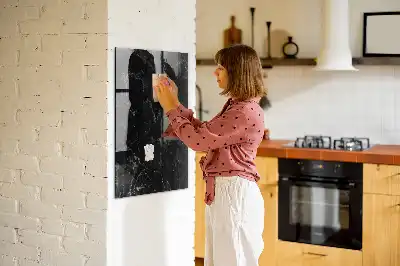 Tablă magnetică pentru scris cu aspect de marmură închisă