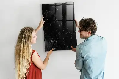 Tablă magnetică pentru scris cu aspect de marmură închisă
