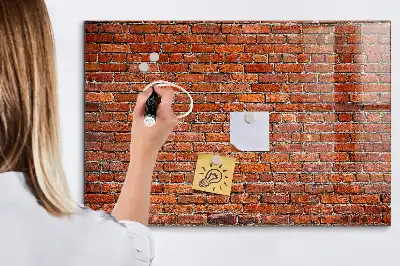 Tablă magnetică pentru scris versiune cu ramă din cărămidă