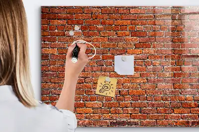Tablă magnetică pentru scris versiune cu ramă din cărămidă