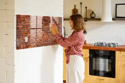 Tablă magnetică pentru scris versiune cu ramă din cărămidă