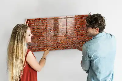 Tablă magnetică pentru scris versiune cu ramă din cărămidă