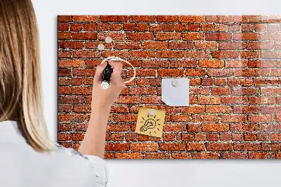 Tablă magnetică pentru scris versiune cu ramă din cărămidă