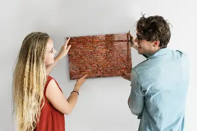 Tablă magnetică pentru scris versiune cu ramă din cărămidă