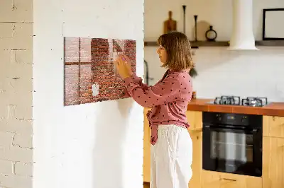 Tablă magnetică pentru scris versiune cu ramă din cărămidă