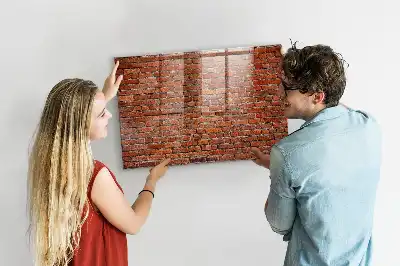 Tablă magnetică pentru scris versiune cu ramă din cărămidă