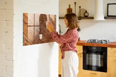 Tablă magnetică pentru scris decorativă din lemn