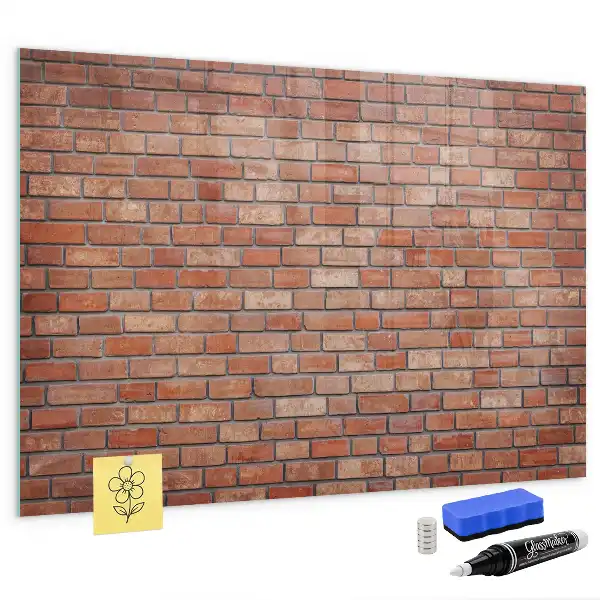 Tablă magnetică pentru scris cu aspect de cărămidă