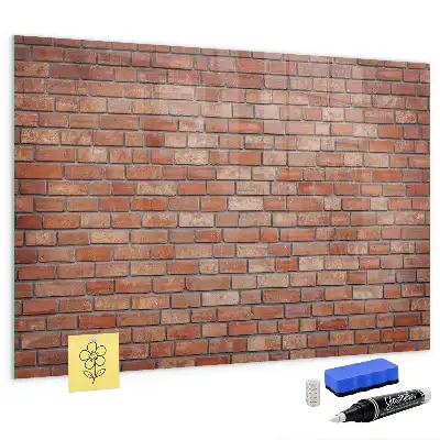Tablă magnetică pentru scris cu aspect de cărămidă