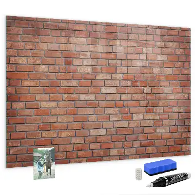 Tablă magnetică pentru scris cu aspect de cărămidă