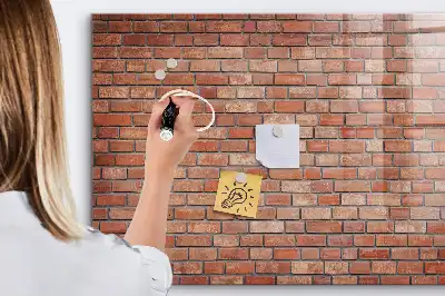 Tablă magnetică pentru scris cu aspect de cărămidă