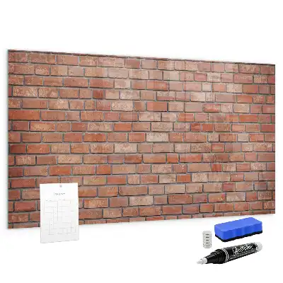 Tablă magnetică pentru scris cu aspect de cărămidă