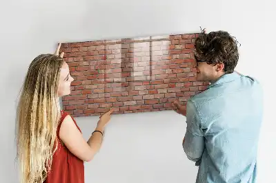 Tablă magnetică pentru scris cu aspect de cărămidă