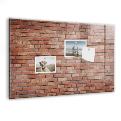 Tablă magnetică pentru scris cu aspect de cărămidă