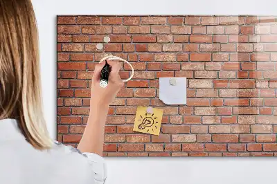 Tablă magnetică pentru scris cu aspect de cărămidă