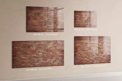 Tablă magnetică pentru scris cu aspect de cărămidă