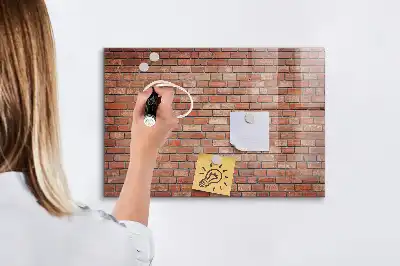 Tablă magnetică pentru scris cu aspect de cărămidă