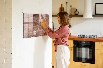 Tablă magnetică pentru scris cu aspect de cărămidă
