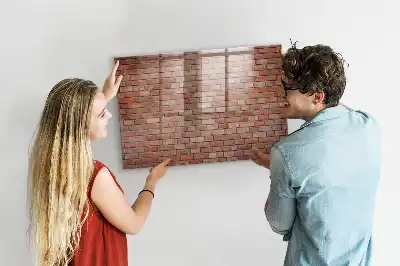 Tablă magnetică pentru scris cu aspect de cărămidă