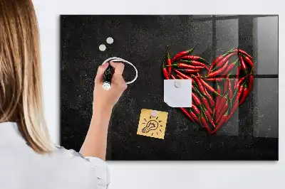 Tablă magnetică pentru notițe cu formă de inimă