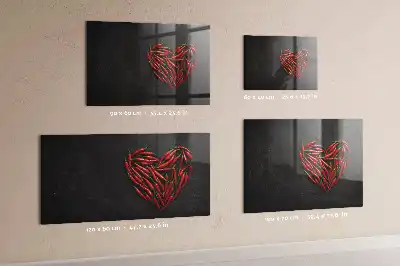 Tablă magnetică pentru notițe cu formă de inimă