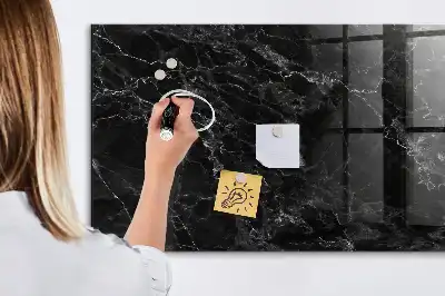 Tablă magnetică pentru scris cu model de marmură închisă